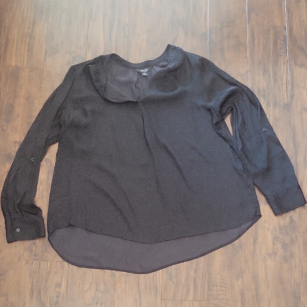 Simply Vera Vera Wang Black Long-Sleeve Blouse